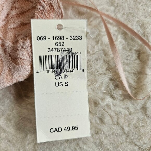 Aerie Women's Light Pink Firework Lace Padded Halter Bralette Size: S - Picture 7 of 8